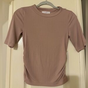 Elodie Dusty Pink Ribbed Top NWOT